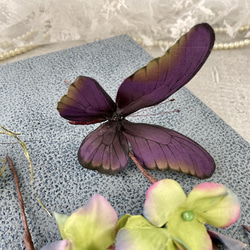 ❁Head Dress❁紫パンジーのヘッドドレス【40126】 9枚目の画像