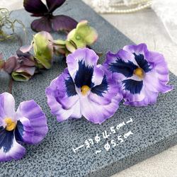 ❁Head Dress❁紫パンジーのヘッドドレス【40126】 7枚目の画像
