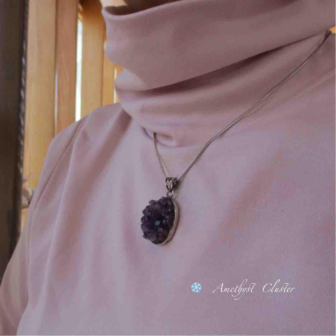 アメジスト クラスター ペンダント★2月の誕生石★【Sv925】 ＊Purple Magic＊