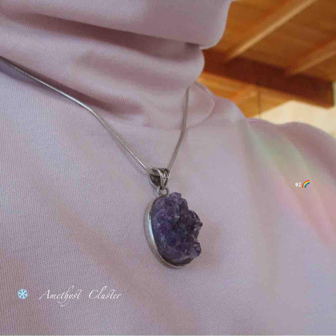 アメジスト クラスター ペンダント★2月の誕生石★【Sv925】 ＊Purple Magic＊
