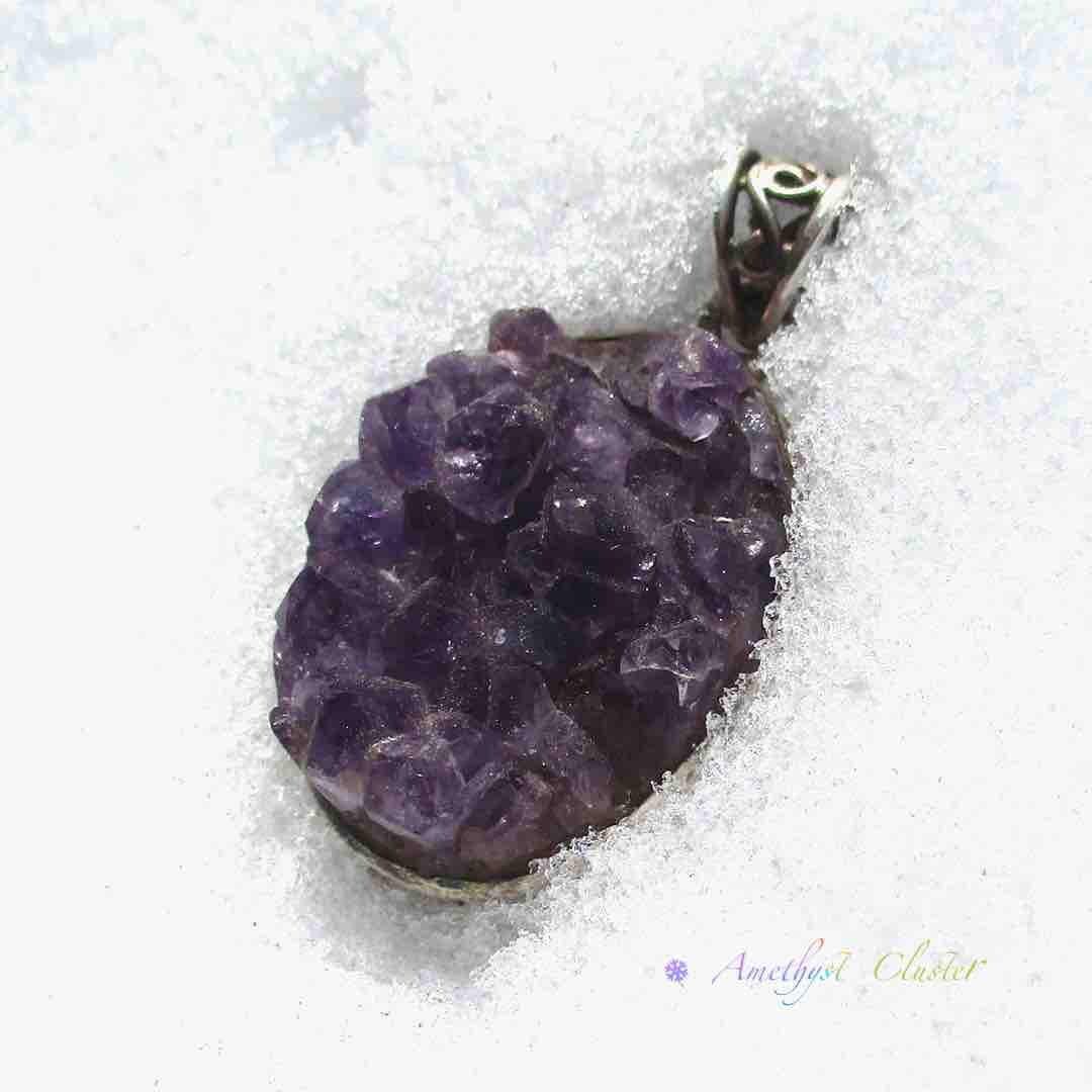 アメジスト クラスター ペンダント★2月の誕生石★【Sv925】 ＊Purple Magic＊