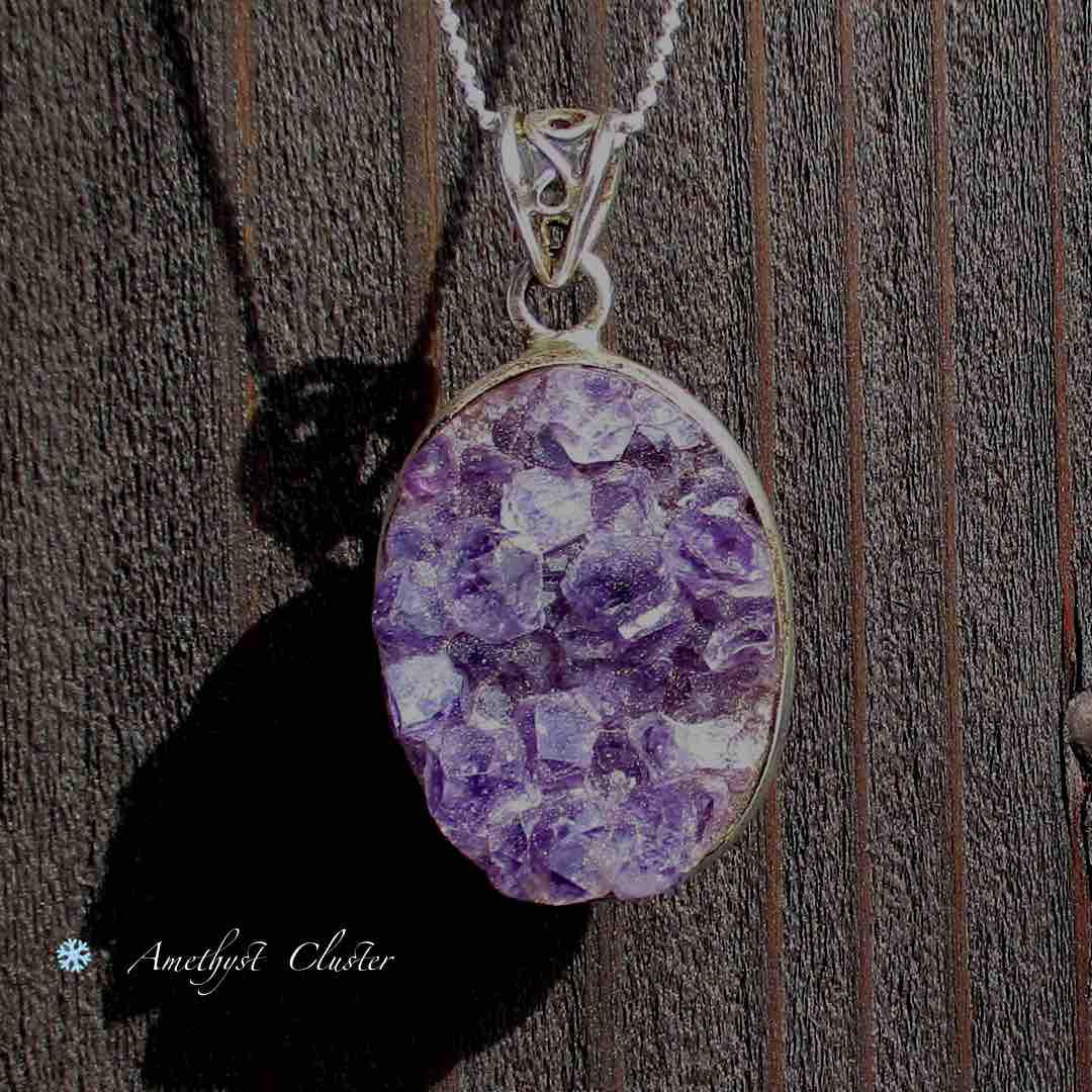 アメジスト クラスター ペンダント★2月の誕生石★【Sv925】 ＊Purple Magic＊