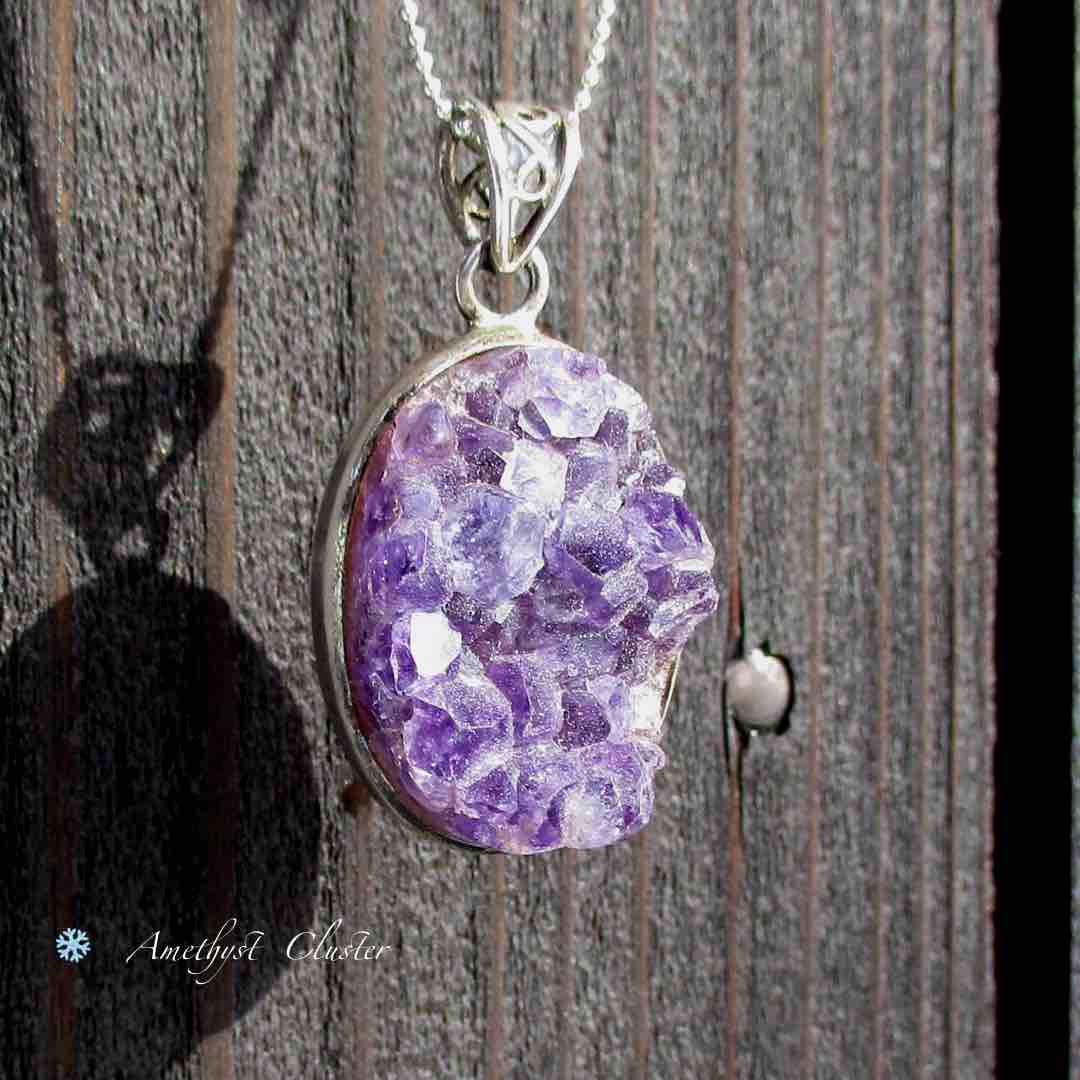 アメジスト クラスター ペンダント★2月の誕生石★【Sv925】 ＊Purple Magic＊