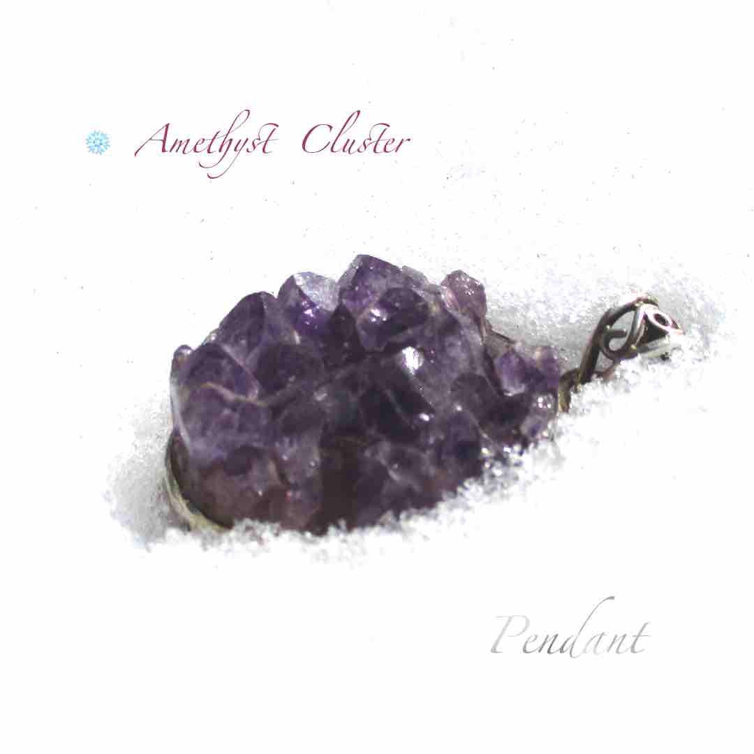 アメジスト クラスター ペンダント★2月の誕生石★【Sv925】 ＊Purple Magic＊
