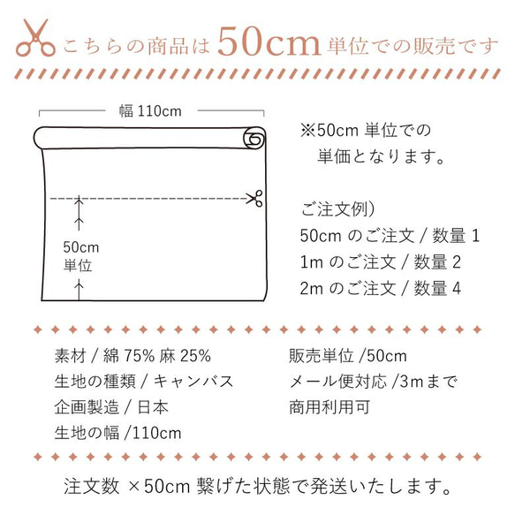 110×50 北欧 生地 マクラメの綿麻キャンバス キナリ コットンリネン 50cm単位販売 北欧風 商用利用可 9枚目の画像