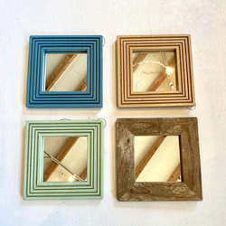 ミラー『Line Mini Mirror』ペールグリーン 8枚目の画像