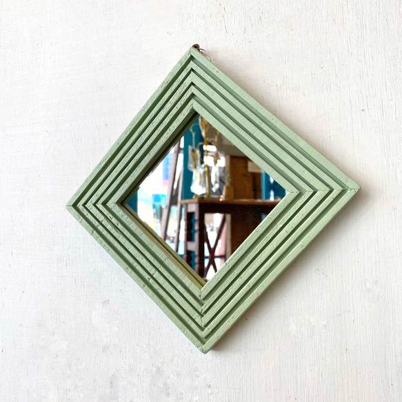 鏡子“Line Mini Mirror”淡綠色 第2張的照片