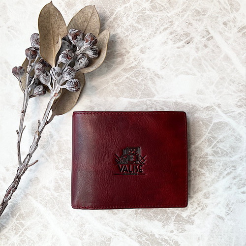 Valise二つ折り財布 ブラックチェリーIII 二つ折り財布 britishbag