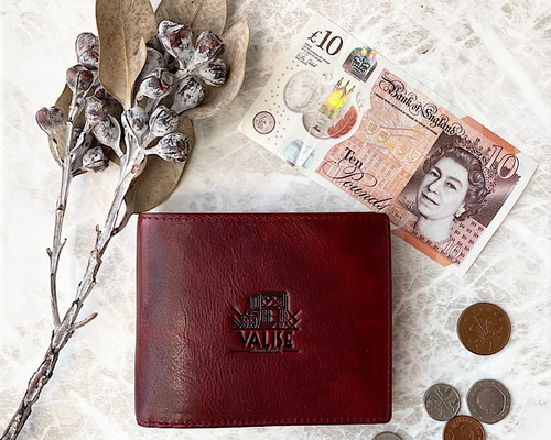 Valise二つ折り財布 ブラックチェリーIII 二つ折り財布 britishbag