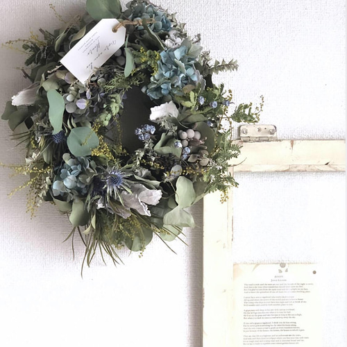 自然の恵みたっぷり。オーバルリース ドライフラワー nico 通販  