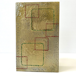 小さな作品　漆アートパネル　オブジェ　壁掛け　ゴールド　/ 「square」安定 4枚目の画像