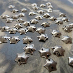 **♥Antique French Metal Sequin Star Shape Silver 50pcs♥** 5枚目の画像