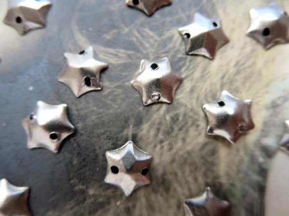 **♥Antique French Metal Sequin Star Shape Silver 50pcs♥** 1枚目の画像