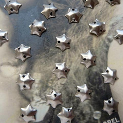 **♥Antique French Metal Sequin Star Shape Silver 50pcs♥** 3枚目の画像
