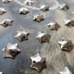 **♥Antique French Metal Sequin Star Shape Silver 50pcs♥** 2枚目の画像