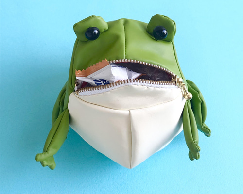 鯛焼き　ショルダーバッグ　ハンドメイド　カエルポーチ 鯛焼き ショルダーバッグ ハンドメイド カエルポーチ 鯛焼き