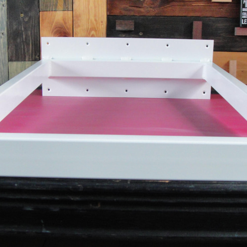 マットホワイトでアイアンな極細鉄脚♪ 40×400×650mm □型 2脚ver  