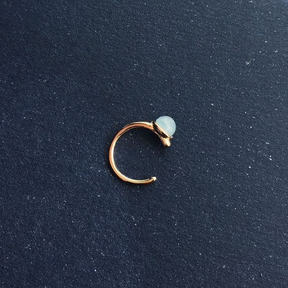 “定制”幸運石 1 海藍寶石耳環 第2張的照片