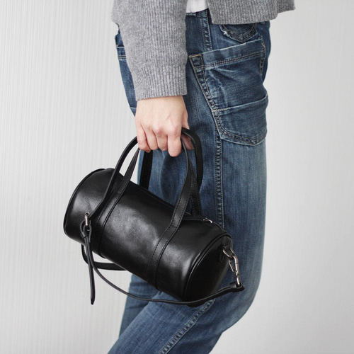 本革 ドラムボストンバッグ ショルダー 入学式 卒業式 通勤 B-152