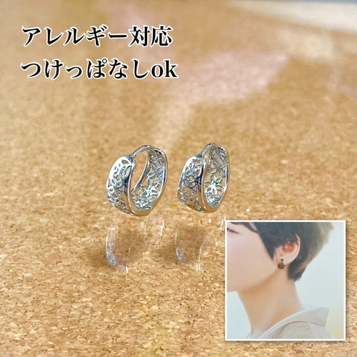 GUCCI 花デザイン シルバー系 ピアス　片耳 シルバー 花デザイン ピアス GUCCI 花デザイン シルバー系 ピアス 片耳