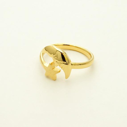 1個入り】☀太陽と月指輪、空、星、ほし、三日月、ペアリング