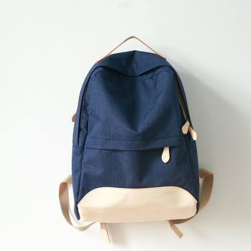 (手づくり)\"絵本の中の世界観\"デニムレザーリュックバックパック刺繍風景帆布 手づくり) 絵本の中の世界観 デニムレザーリュックバックパック