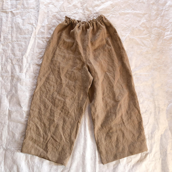 リネンのゆったりもんぺ　柿渋色 リネンのもんぺ 柿渋色 リネンのゆったりもんぺ 柿渋色 楽天市場