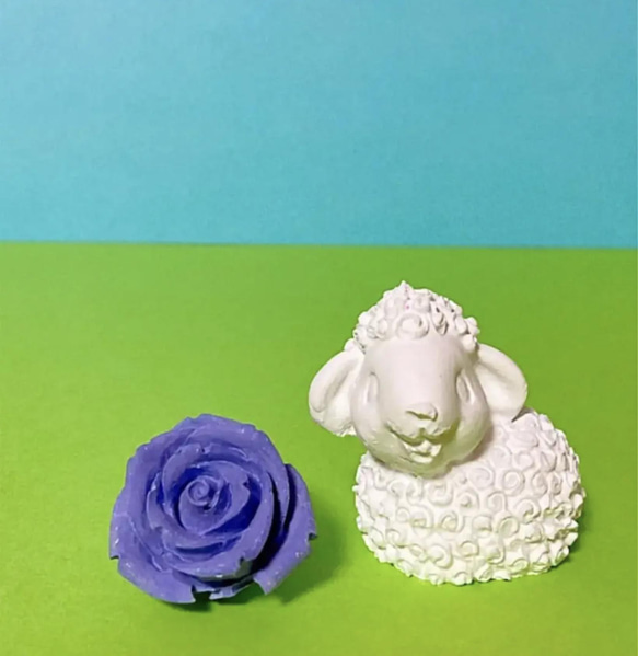 「薔薇＆羊ちゃん」　桜子アロマストーン 5枚目の画像