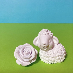 「薔薇＆羊ちゃん」　桜子アロマストーン 4枚目の画像