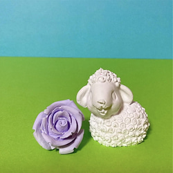 「薔薇＆羊ちゃん」　桜子アロマストーン 2枚目の画像