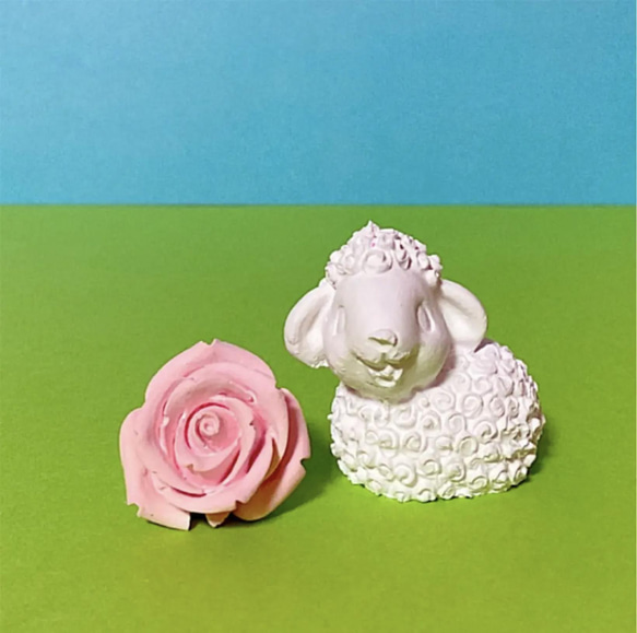「薔薇＆羊ちゃん」　桜子アロマストーン 6枚目の画像