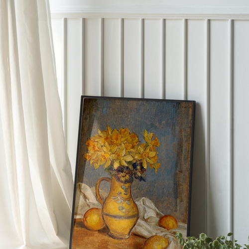 昭和レトロ 水彩画 花瓶 花 フラワー 絵画 アート インテリア レトロ