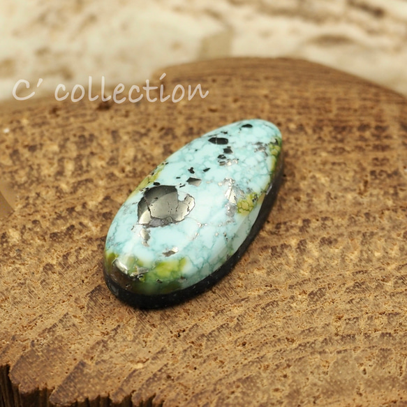 11,8ct Sonoran Gold Turquoise ソノランゴールド ターコイズ SON-01 メキシコ ルース 2枚目の画像