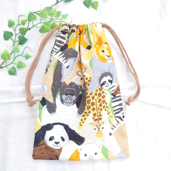 カラフルアニマル☆ライオン ランチョンマット お弁当袋 コップ袋 ハンドメイド カラフルアニマル☆ライオン ランチョンマット お弁当袋 コップ