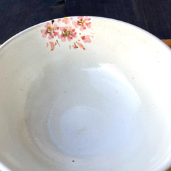 粉引き、桜柄飯碗 2枚目の画像
