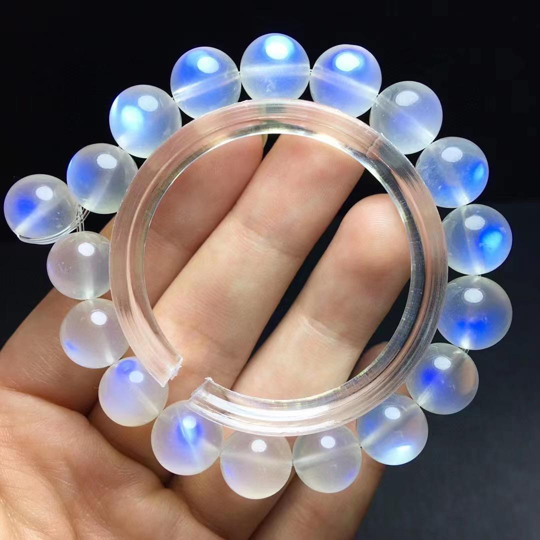 天然無処理　ムーンストーン　ブレスレット　11mm-33.3g
