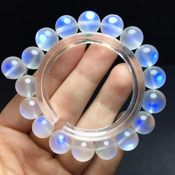 天然無処理 ムーンストーン ブレスレット 11mm-33.3g ブレスレット 