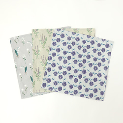 大人かわいいコットンハンカチの3枚ギフト 3枚目の画像