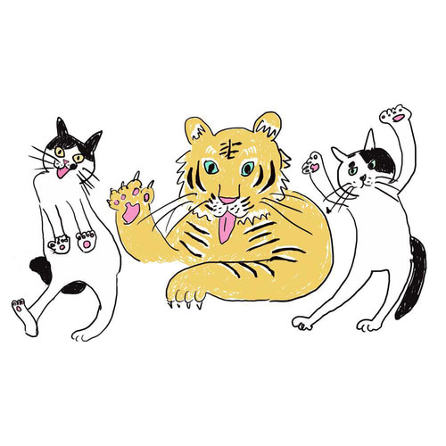 とらねこ うつぶせ茶トラ猫のマグネット(茶トラ猫): ステーショナリー
