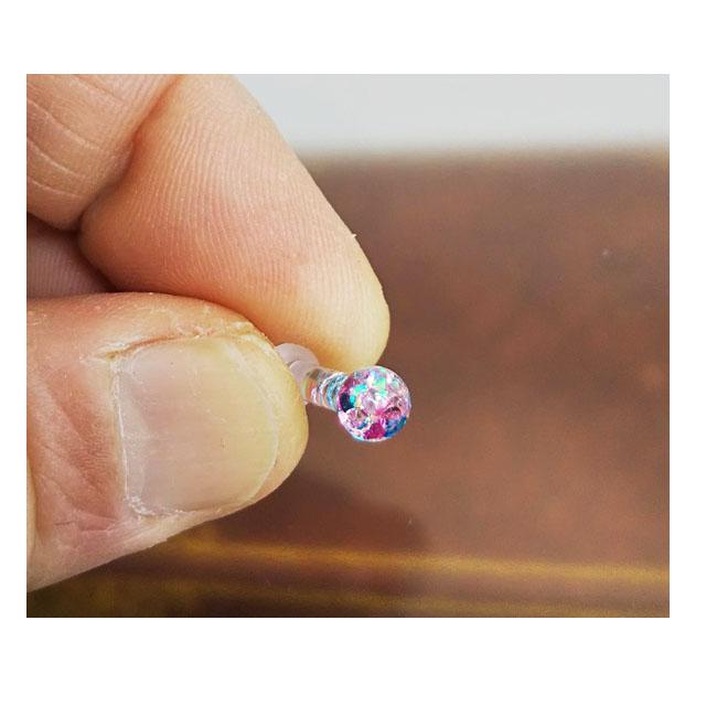 【美品・箱付】バカラ／ミニメディチ ピアス アクアミラー／BC410 美品・箱付】バカラ／ミニメディチ ピアス アクアミラー／BC410