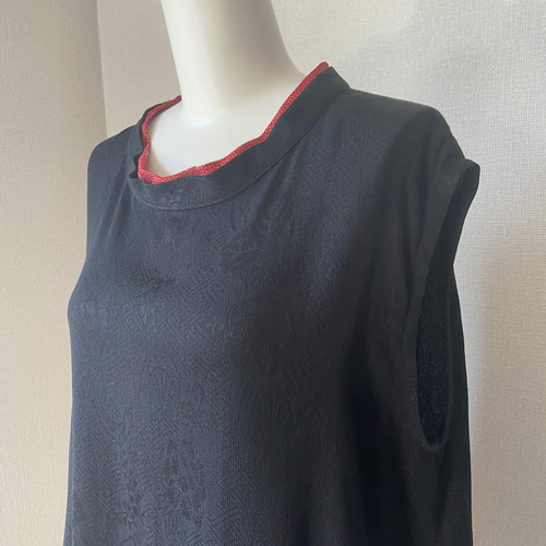 チュニック ベスト 絹 黒 ブラック チュニック り・くろあ 通販