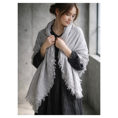 200cm】リネンの経年変化を楽しもう／ベルギーリネンストール