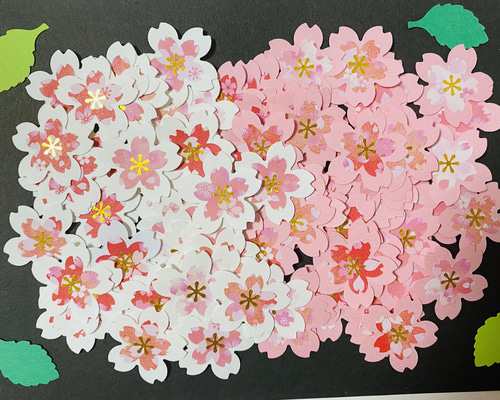②クラフトパンチ さくら 桜 イベント 春 花 壁面飾り ハンドメイド