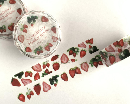 完熟いちごのマスキングテープ（Strawberry Maskingtape） マスキング