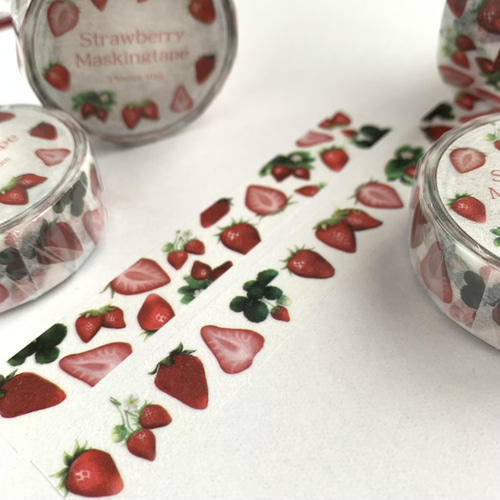 完熟いちごのマスキングテープ（Strawberry Maskingtape） マスキング