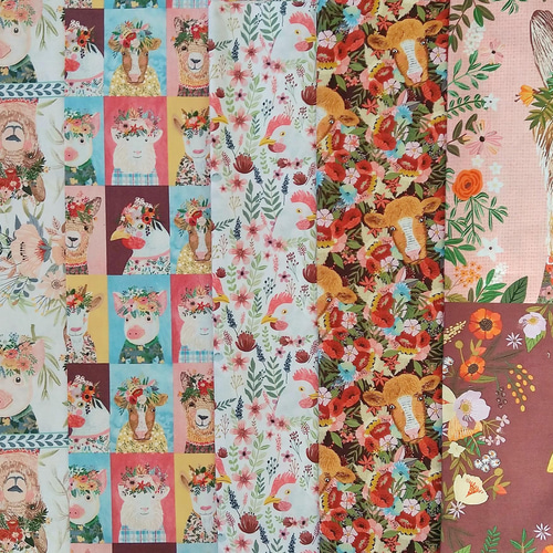 USAコットン《Farm Floral》輸入ハギレ生地 生地幅×90cm 生地 senne 