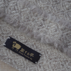 手紡ぎ手織りショートマフラー【ホームスパン・無染色】受注生産　防寒♪♪ 6枚目の画像