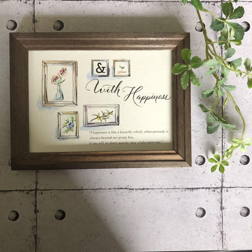 額縁の絵。手書きイラスト イラスト hana 通販 13320342｜Creema