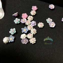 　【mix約20p】樹脂　332#花  パーツ　ネイル　ピアス　ヘアクリップ 4枚目の画像