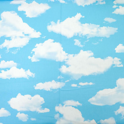 オックス生地【50×110cm】 青い空 青空 雲 晴れ 外 風景 背景 模様替え 生地 布 ブルー 水色 2枚目の画像